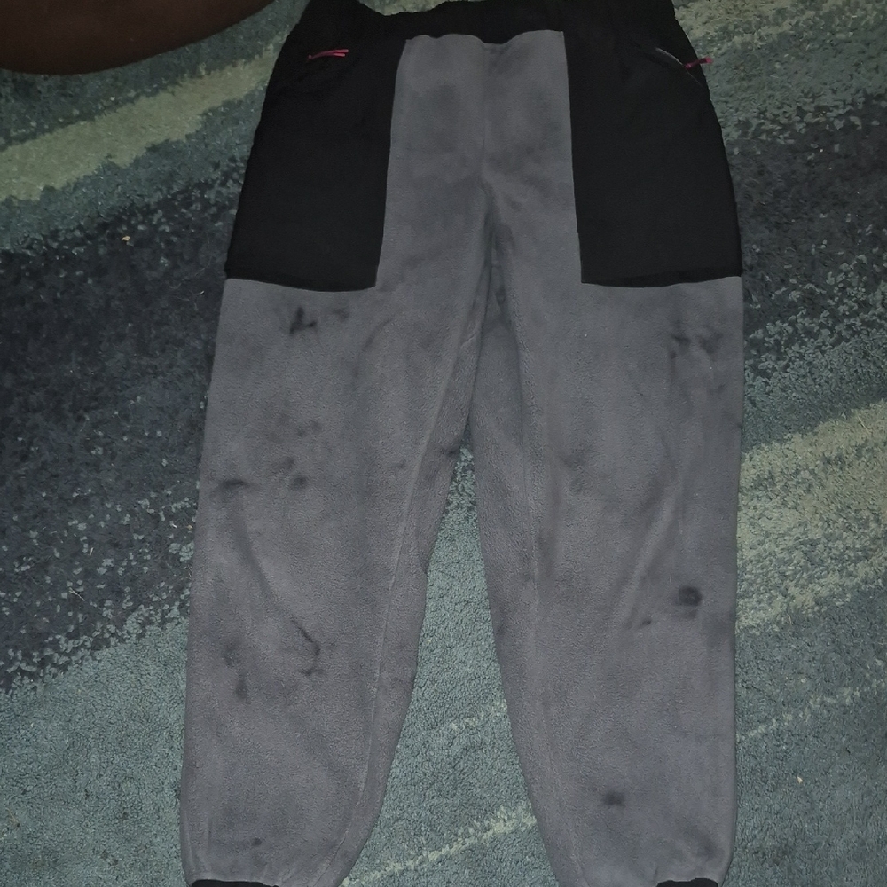lululemon athletica Black and Gray Lab Fleece Track Pants Size 8